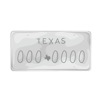 Illustration of Texas License Plate vector