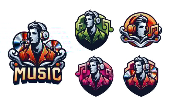 Creative Music Logos Collection vector