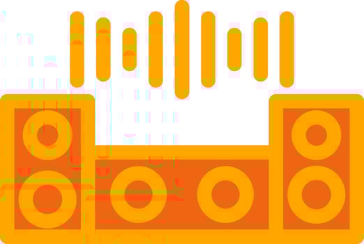 Dj Mixer Colorful Icon vector