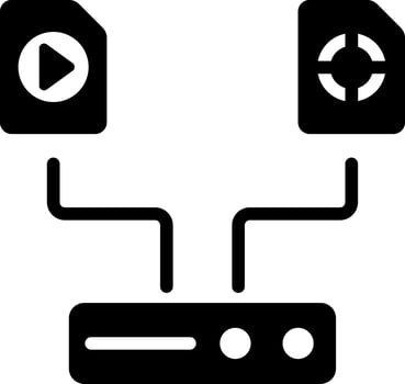 Data collection icon in filled style vector