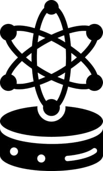 Data science icon in glyph style vector