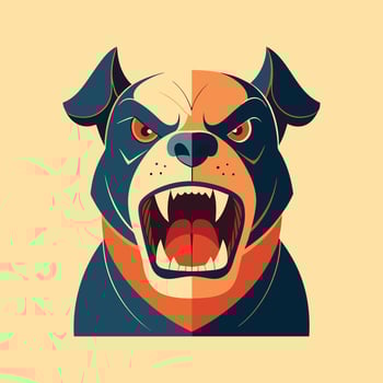Flat illustration on white background. Shepherd dog sitting on white background. illustration vector