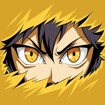 anime boy eye vector
