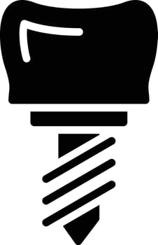 Dental Implant Glyph Icon Design vector