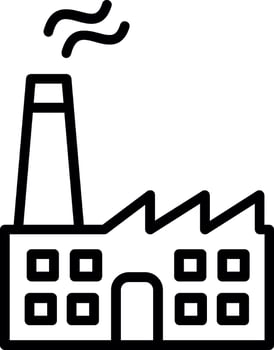 Factory Line Icon Design vector