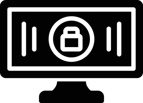 Monitor Glyph Icon Design vector