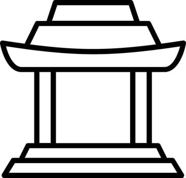 Shrine Line Icon Design vector