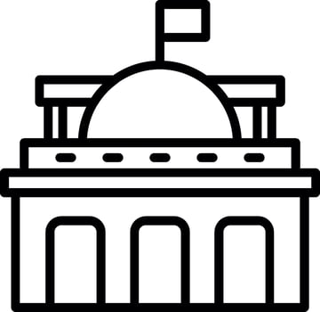 Parliament Line Icon Design vector