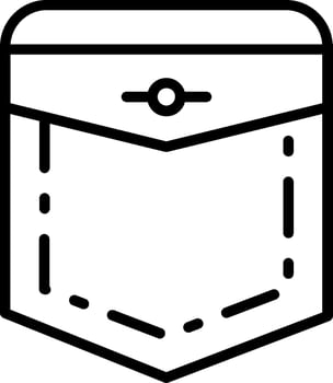 Pocket Line Icon Design vector