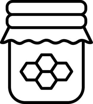 Honey Jar Line Icon Design vector