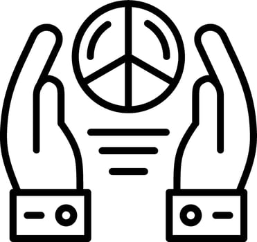 Peaceful Line Icon Design vector