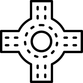 Roundabout Line Icon Design vector