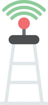 A ladder with a wifi signal on it vector