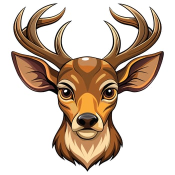 Graceful Deer Head with Antlers Available on EPS File vector