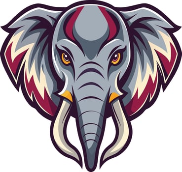 Majestic Elephant Head with Intricate Details Available on EPS File vector