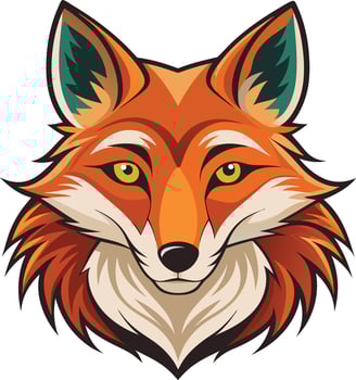 Majestic Fox Head Illustration Available on EPS File vector