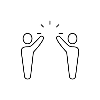partnership concept line icon. Simple element illustration. partnership concept outline symbol design. vector