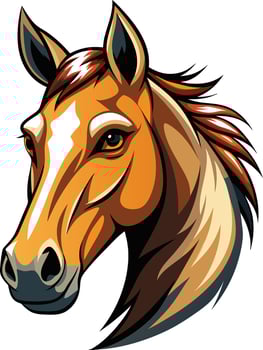 Enigmatic Horse Head Art Available on EPS File vector