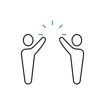 partnership concept line icon. Simple element illustration. partnership concept outline symbol design. vector