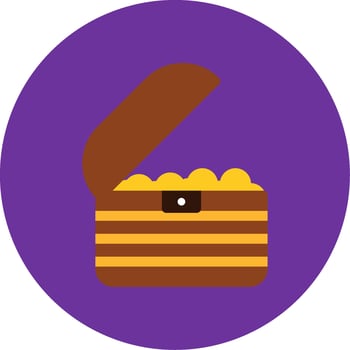 Treasure Colorful Icon vector