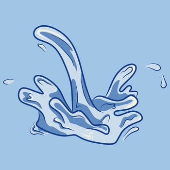 a blue splash water on a blue background vector