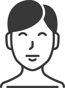 Simple black and white illustration of a womans face png