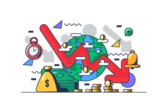 Economic Recession Concept Illustration vector