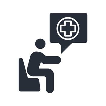 consultation medical icon. .Editable stroke.linear style sign for use web design,logo.Symbol illustration. vector