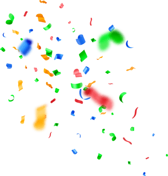 3D color party confetti symbol png