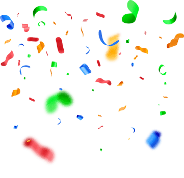 3D color party confetti elements set png