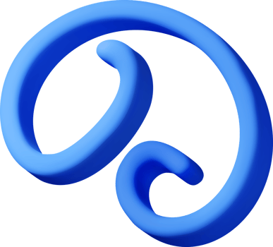 3d blue spiral confetti, colorful serpentine ribbon png