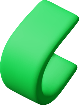 3d green spiral confetti, colorful serpentine ribbon png