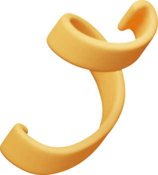 3d spiral confetti, colorful serpentine yellow ribbon png