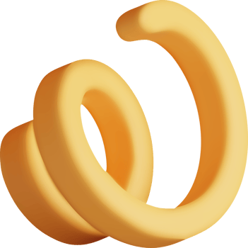 3d spiral confetti, colorful serpentine yellow ribbon png