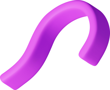 3d spiral confetti, colorful purple serpentine ribbon png
