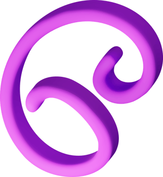3d purple spiral confetti, colorful serpentine ribbon png