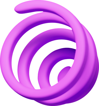 3d purple spiral confetti, colorful serpentine ribbon png