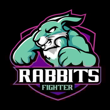 rabbit gaming mascot , rabbit e sport logo design illustration vector