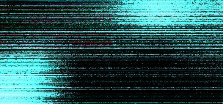 Abstract blue and black striped pattern representing sound waves in a digital format created during an audio analysis session. vector