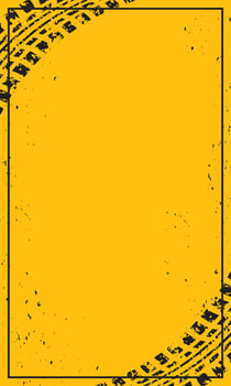 Yellow wallpaper blank black tire track border grunge abstract vector