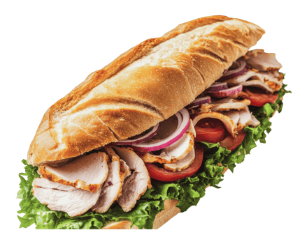Tasty grilled chicken sandwich with toppings png
