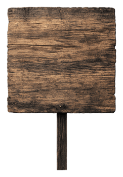 Rustic wooden signpost in an outdoor location png