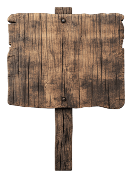 Rustic wooden signpost in natural outdoor setting png