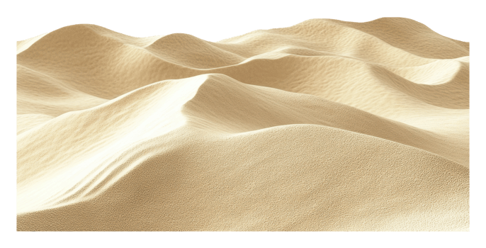 Golden sand waves in a calm desert png
