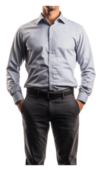 Man in striped shirt and pants, casual png