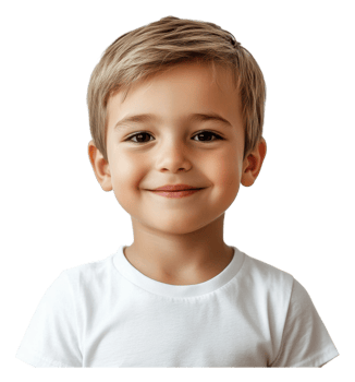 A young boy smiles brightly in a casual setting png