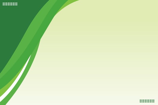 Green background with a white border and a green wave vector