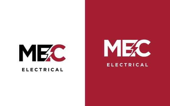 MEC Letter Electrical Logo vector