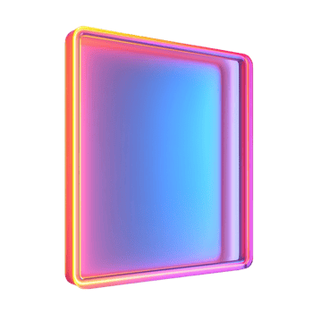 Neon Light Box with a Transparent background png