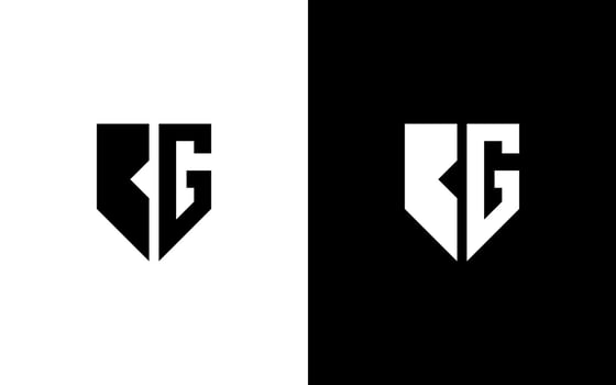 BG Letter shield logo vector